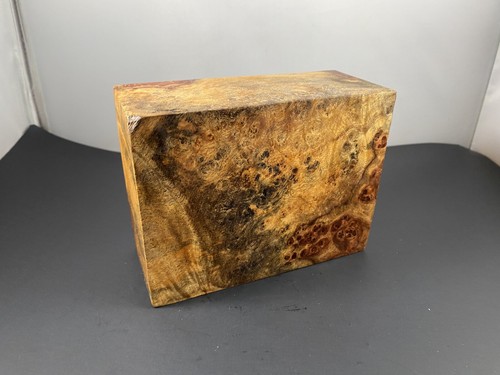 Amboyna stark gemaserter Holzblock 5,25” x 4” x 2,25” - Bild 4 von 6