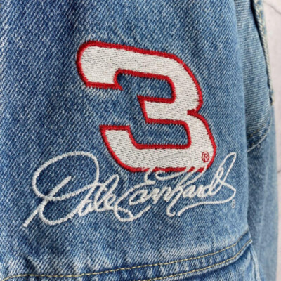 Rare] 90s NASCAR Racing Denim Jacket Light Blue XXL limited