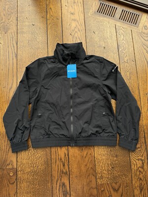 Columbia Women s Time Is Right Windbreaker Black Size Medium NWT