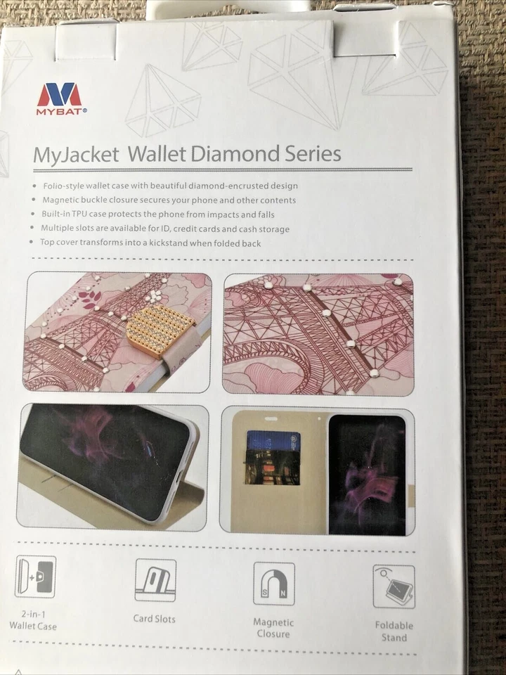 MyBat MyJacket Wallet Diamond Series for Apple iPhone 11 - Pink Fresh Roses - Image 3 of 4
