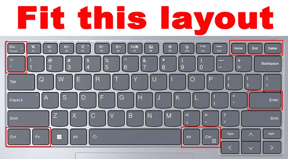 Keyboard Cover Skin Protector for Lenovo ThinkBook 14 Gen 6/7 G6 G7 14'' - Image 2 of 3