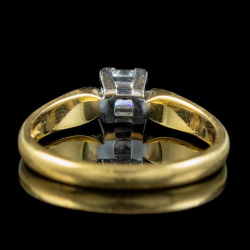 DIAMOND SOLITAIRE RING 0.30CT PRINCESS CUT DIAMOND - Picture 5 of 10