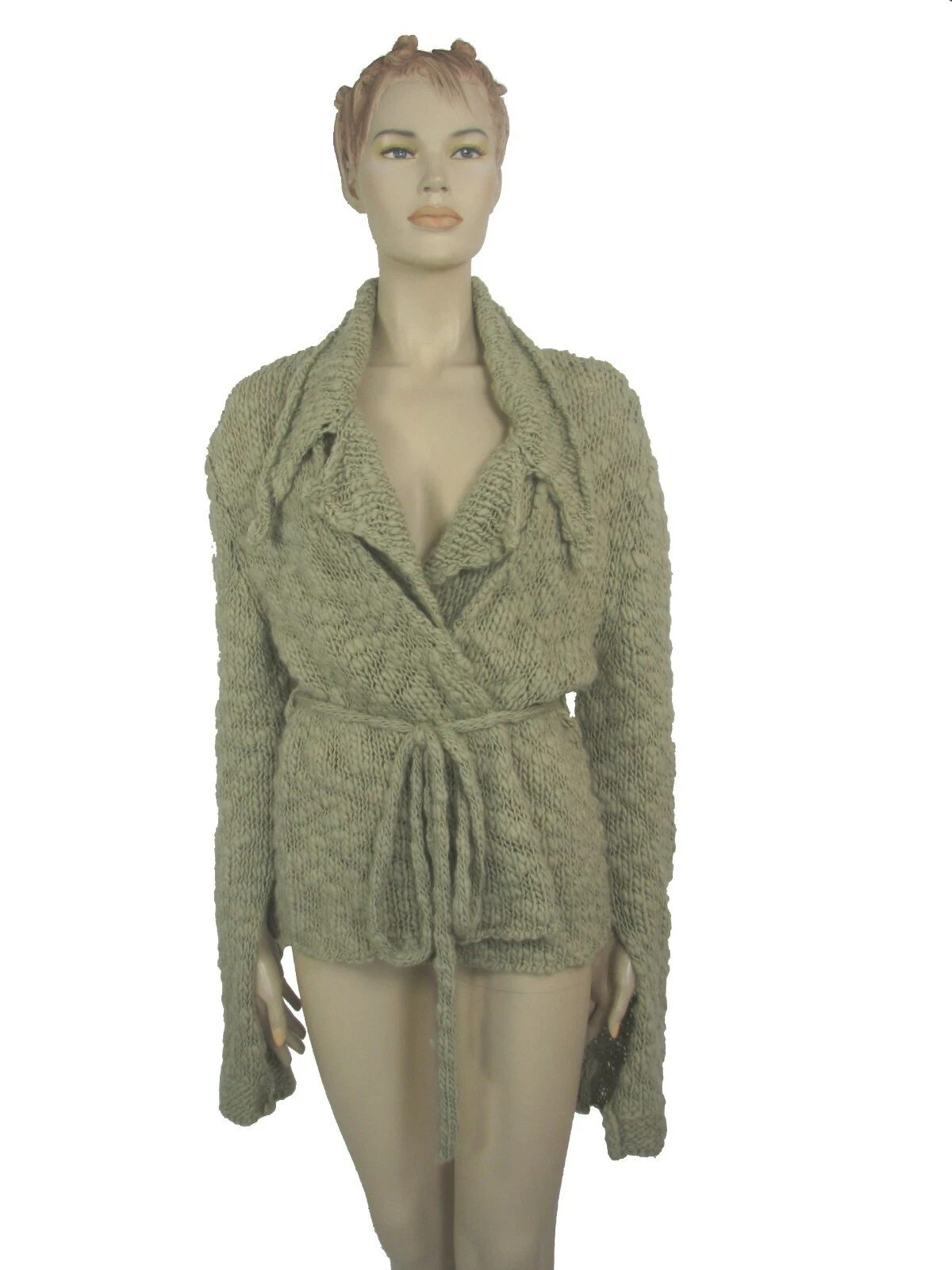 Nuova Fendi Italy Giacca Cintura Frontale Aperta Blazer Lana taglia 46