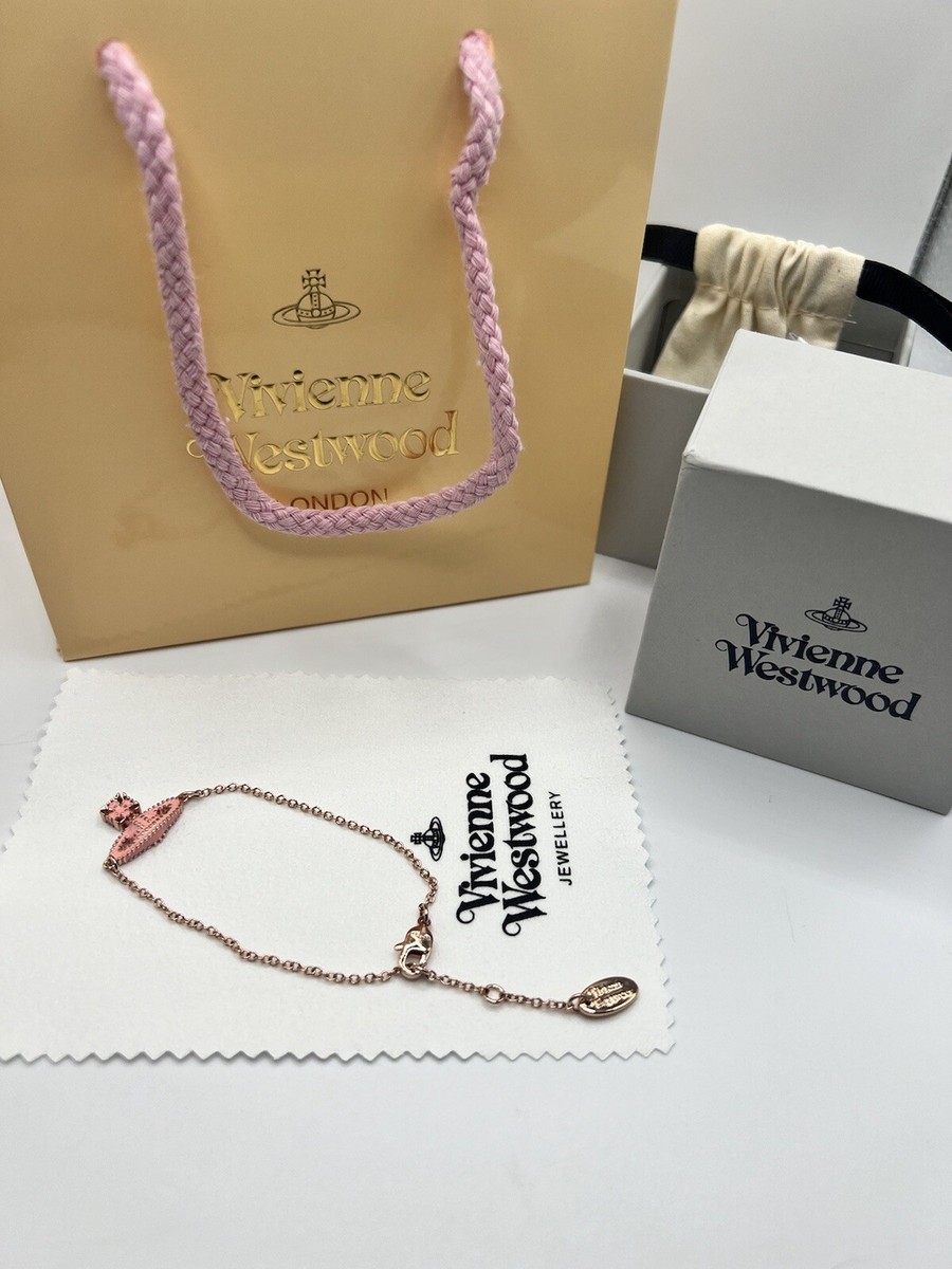 Vivienne Westwood Bas Relief Pink Bracelet Orb With Full Gift