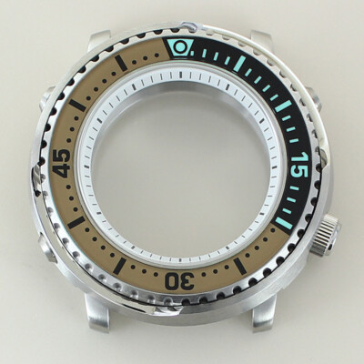 43.3mm Seiko Thunfisch Uhrengehäuse Modul C3 Beleuchteter Lünette NH35/36Uhrwerk