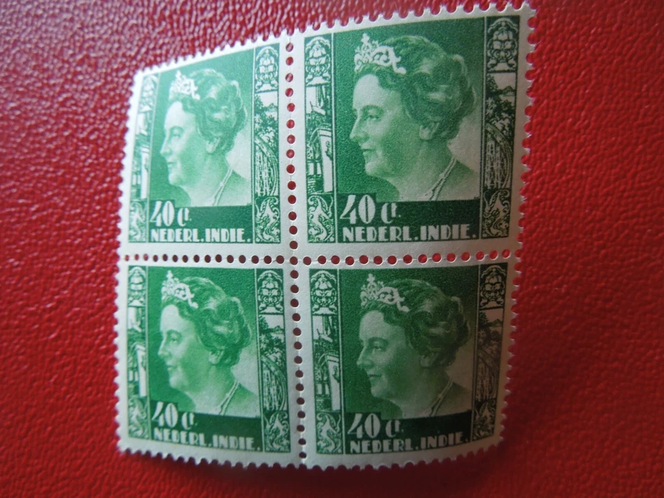 G6057 NETHERLANDS EAST INDIES 1938 DEFINITIVE BLOCK OF 4 CV EURO 80.00 - Image 2 of 4
