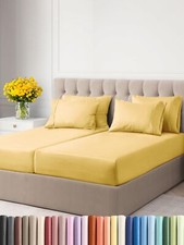 Split King 7 Piece Sheet Set - Breathable Cooling Sheets - Hotel Luxury Bed...