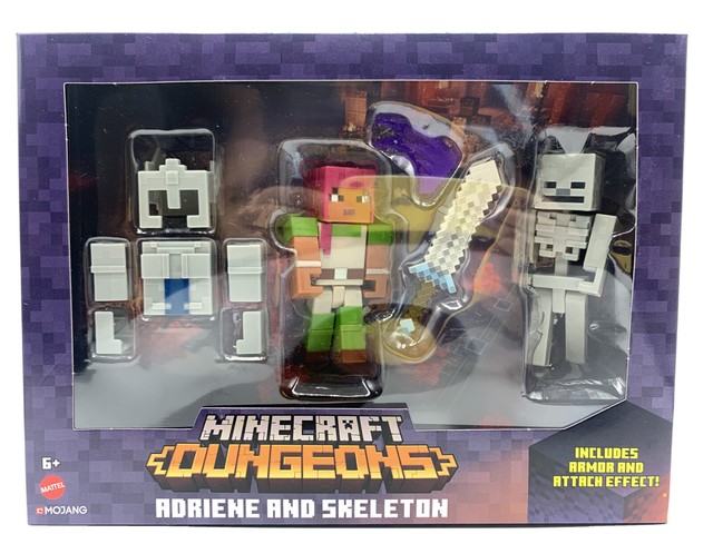 Minecraft Dungeons Adriene And Skeleton Action Figure Gwc02 Mojang For Sale Online Ebay