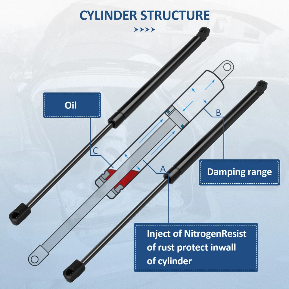For 2003-2008 Toyota Matrix Qty 2 Liftgate Tailgate Lift Supports Shocks Struts Foto 2 de 4