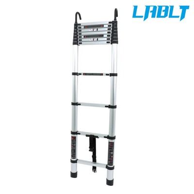 LABLT Telescoping Ladder with Hooks Non-Slip Aluminum Telescopic Ladder 10.5 FT