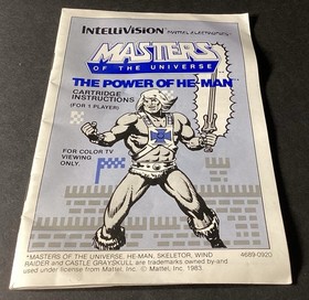 Intellivision Masters Of The Universe The Power Of He-Man Cart Box Manual Works