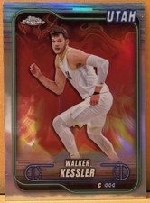 2024-25 Topps Chrome Basketball Walker Kessler Silver Refractor Utah Jazz #66