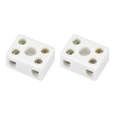 2pcs 2W5H Ceramics Terminal Blocks Porcelain Ceramic Wire Connection