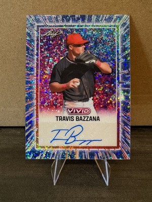 2025 Leaf Vivid Baseball Travis Bazzana Guardians Blue Auto 4/6
