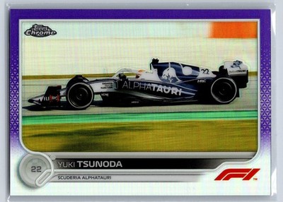 2022 Topps Chrome Formula 1 #122 Yuki Tsunoda Purple Refractor #/399