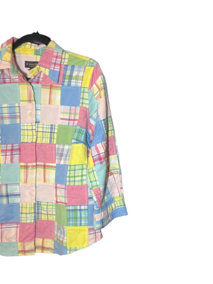 Brooks Brothers Patchwork Madras button up, 3/4 s… - image 3