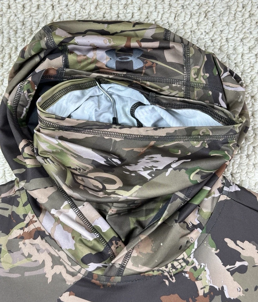 Under Armour Ridge Reaper Turkey Ninja Hunting Shirt Mens M Camo Loose Fit EUC - Image 3 of 4