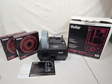 VIVITAR 5000AF Auto Focus 35mm Slide Projector With Remote And Slide Reel Works