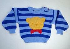 Quiltex Vintage Bear Striped Sweater Size 2