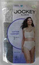 Jockey Elance 100 Cotton Brief Underwear - Women's Size 8 - 3 Pack - New