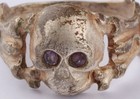 Skull ring bones Snake Size US 10 Antique amulet protecting against death signet — photo 6