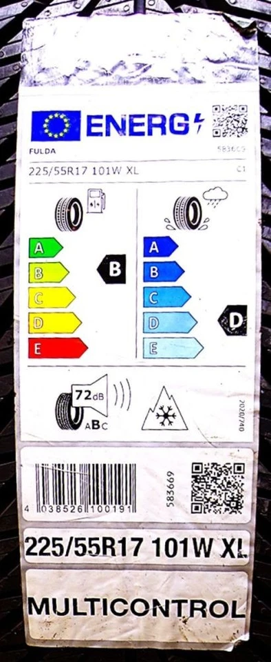 Ganzjahresreifen 225/55 R17 101W Fulda - Bild 2 von 4