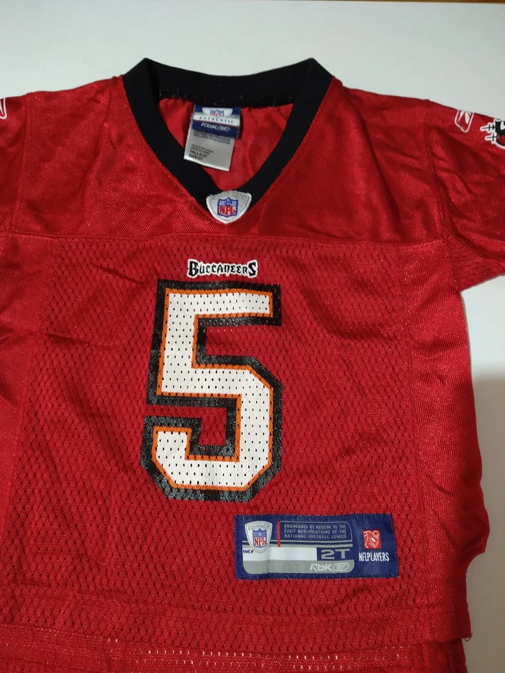 Camiseta Usada de los Tampa Bay Buccaneers #5 Josh Freeman Equipo NFL Talla 2t🏈🏈 Foto 4 de 4