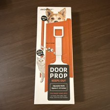Adjustable Cat Door Prop Latch Holder Keeps Dogs Out of Cat Feeding Litter Box.H