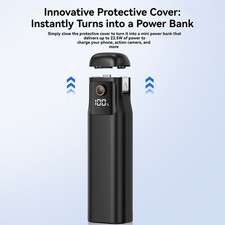 Battery Grip Action Camera 10,000 mAh Power Bank Charger for DJI Pocket 3/4