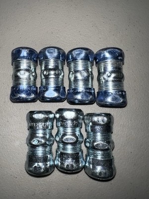 7 Rain Tight EMT Couplings 1/2 Inch Steel Compression Connectors