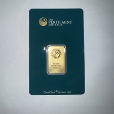 The Perth Mint Gold Bar 10g 99.99% Pure, Australia 3129.94 per troy oz