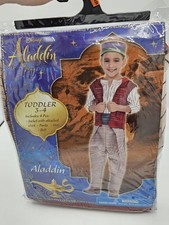 New Halloween Costume Disney Aladdin Toddler 3-4 Boys