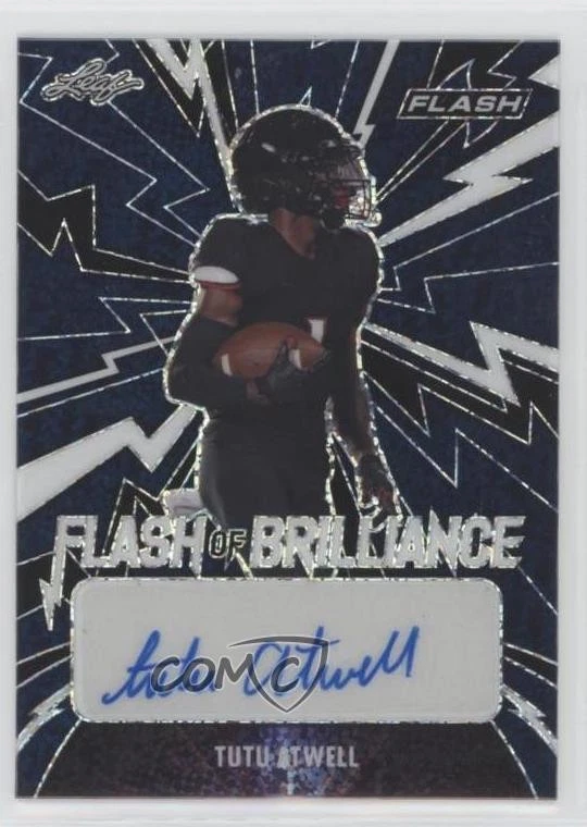 Tutu Atwell Leaf Valiant Rising Stock Autographs #TA1 Navy Blue