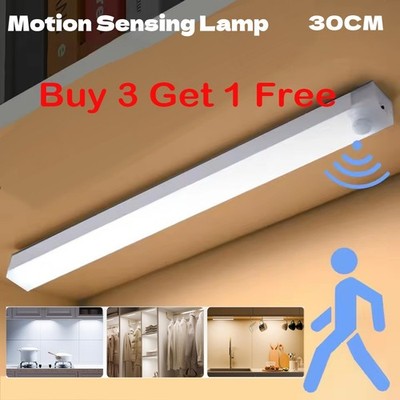 30CM Cabinet Motion Sensing LED Night Light Closet Portable Magnetic Bar Kuled