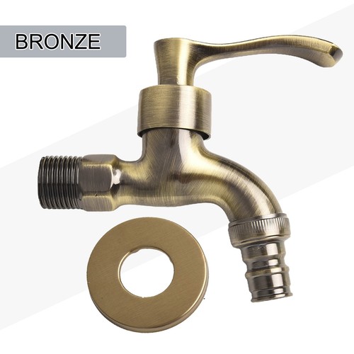Elegante antike Bronze Wandmontage Waschmaschine Wasserhahn Vintage Gartendeko - Bild 7 von 41