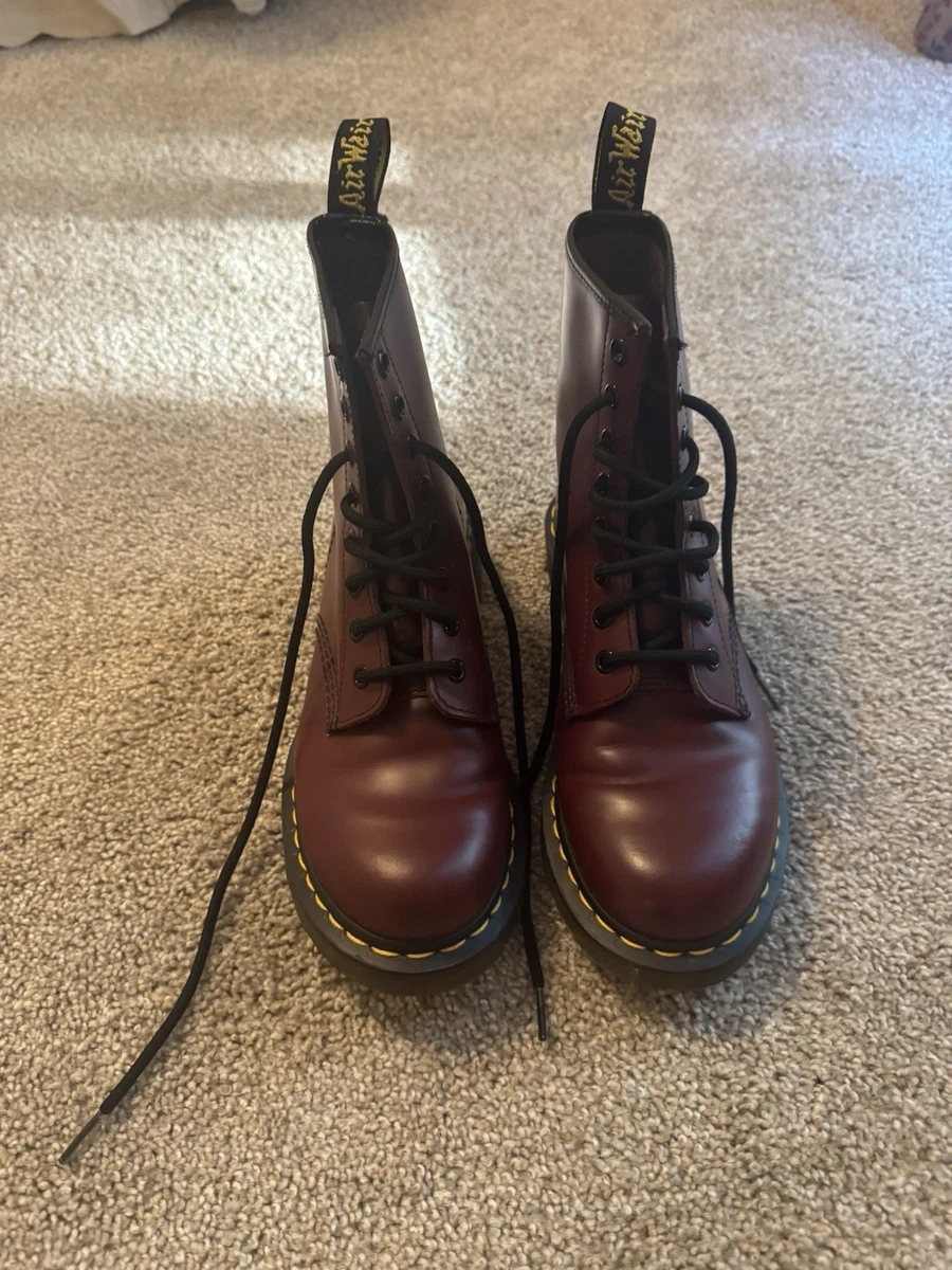 Dr. Martens Low (1-1.9 in) Heel Height Red Boots for Women for