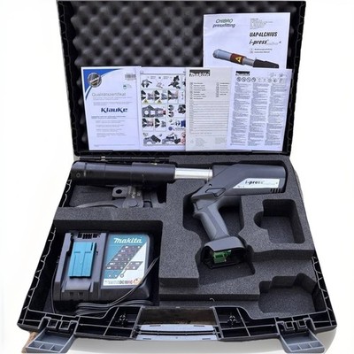 Klauke iPress Medium + UAP4L Pressing Tool W/ Battery Charger & Press Jaw PH9