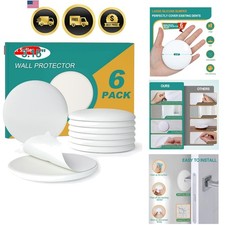 3.15" Door Stoppers Wall Protector, 6 Pcs Large White Silicone Door Bumpers ...