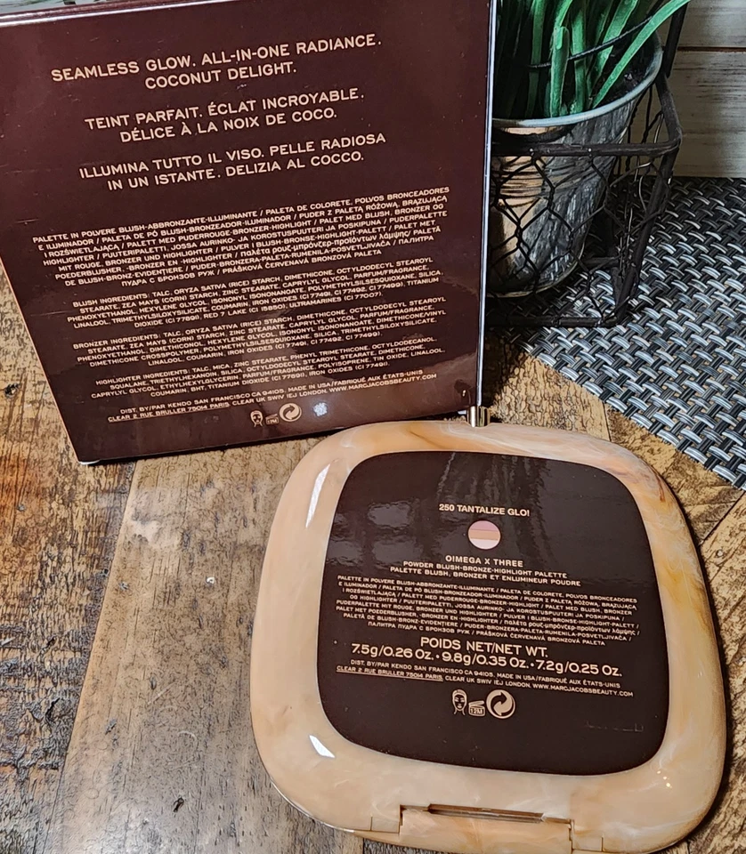 Marc Jacobs Café Omega × Three Powder Blush Bronze Highlight TANTALIZE GLO! - Image 4 of 4