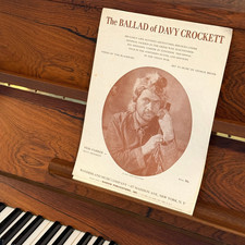 Vintage 1954 Davy Crockett Sheet Music   Disney Frontier   Fess Parker Western