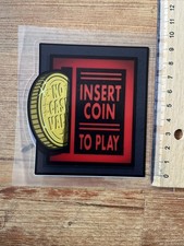 INSERT COIN TO PLAY adesivo cult retrò - flipper flipper anni 80 90