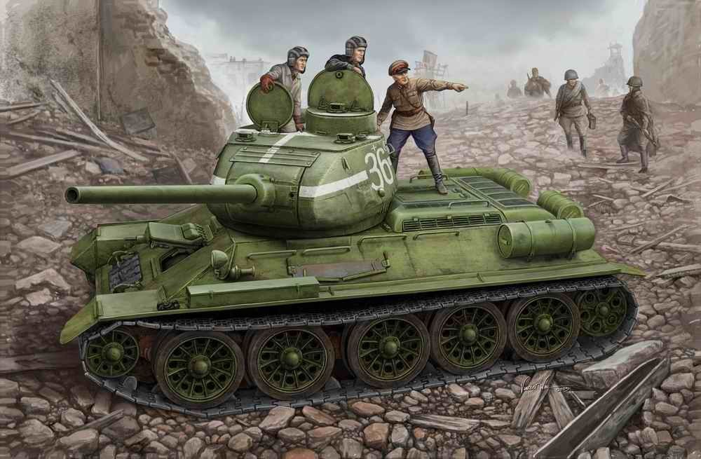 Hobbyboss 84807 - 1:48 Russian T-34/85 (1944 Flattened Turret) Tank - New