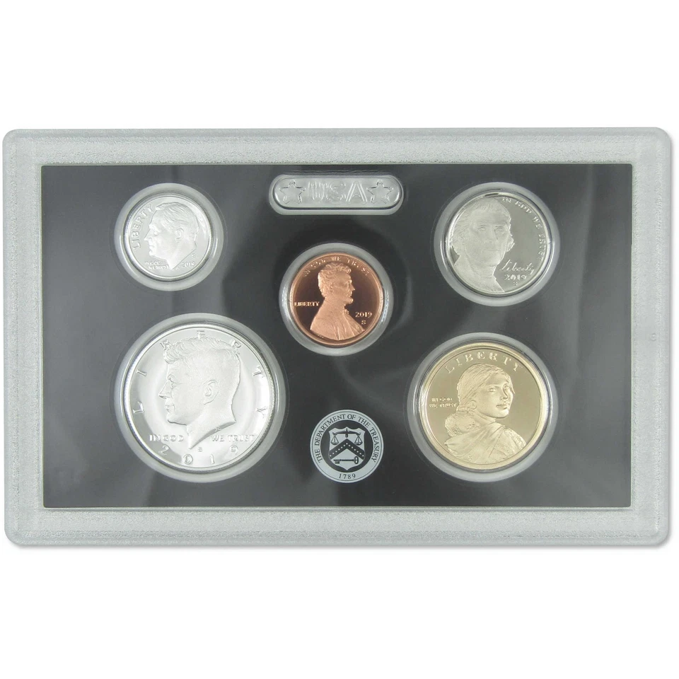 2019 Silver Proof Set U.S. Mint OGP COA No Reverse Proof Penny - Image 2 of 4