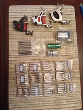 Lot Of 4 New  Tested Tattoo Machines, With Tips, Grips,  Grip Tubes Lot A 