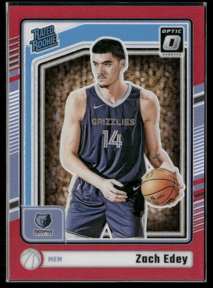 2024-25 Panini Donruss Optic Zach Edey #288 RC Red Rated Rookie /99