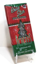 Brite Star Icicles Retro Christmas Tree Holiday Tinsel 2000 Strands 18 Inch