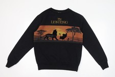 Womens UK XS Extra-Slim Disney Black Pullover Sweatshirt