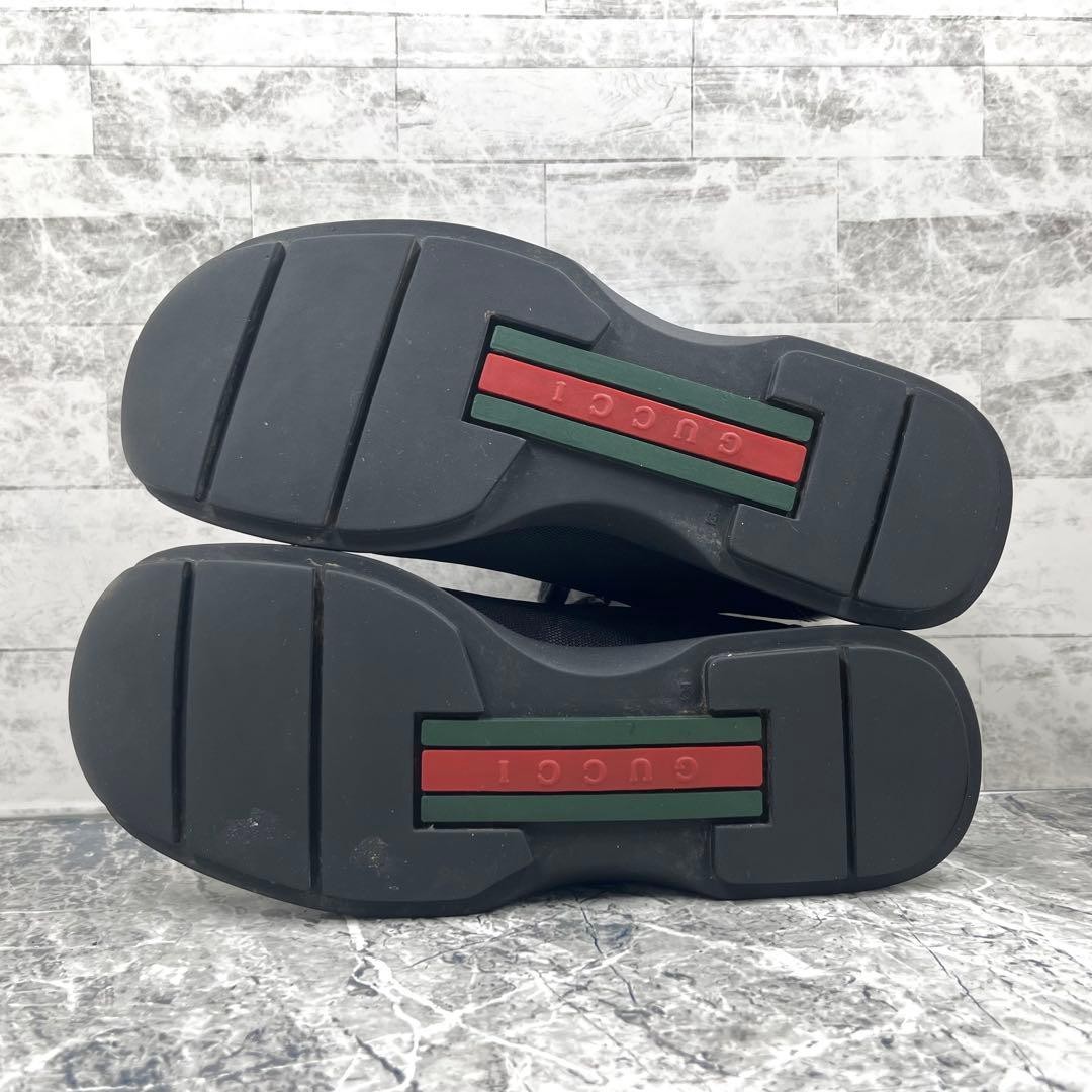 Auth Gucci Leather Sherry Line Lace Up Low cut Sneakers Black EU38 US8 UK5 Women thumbnail 15