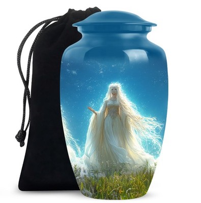 Lady Angel Decorative Urn For Ashes Adult Mom & Dad (10 Inch)