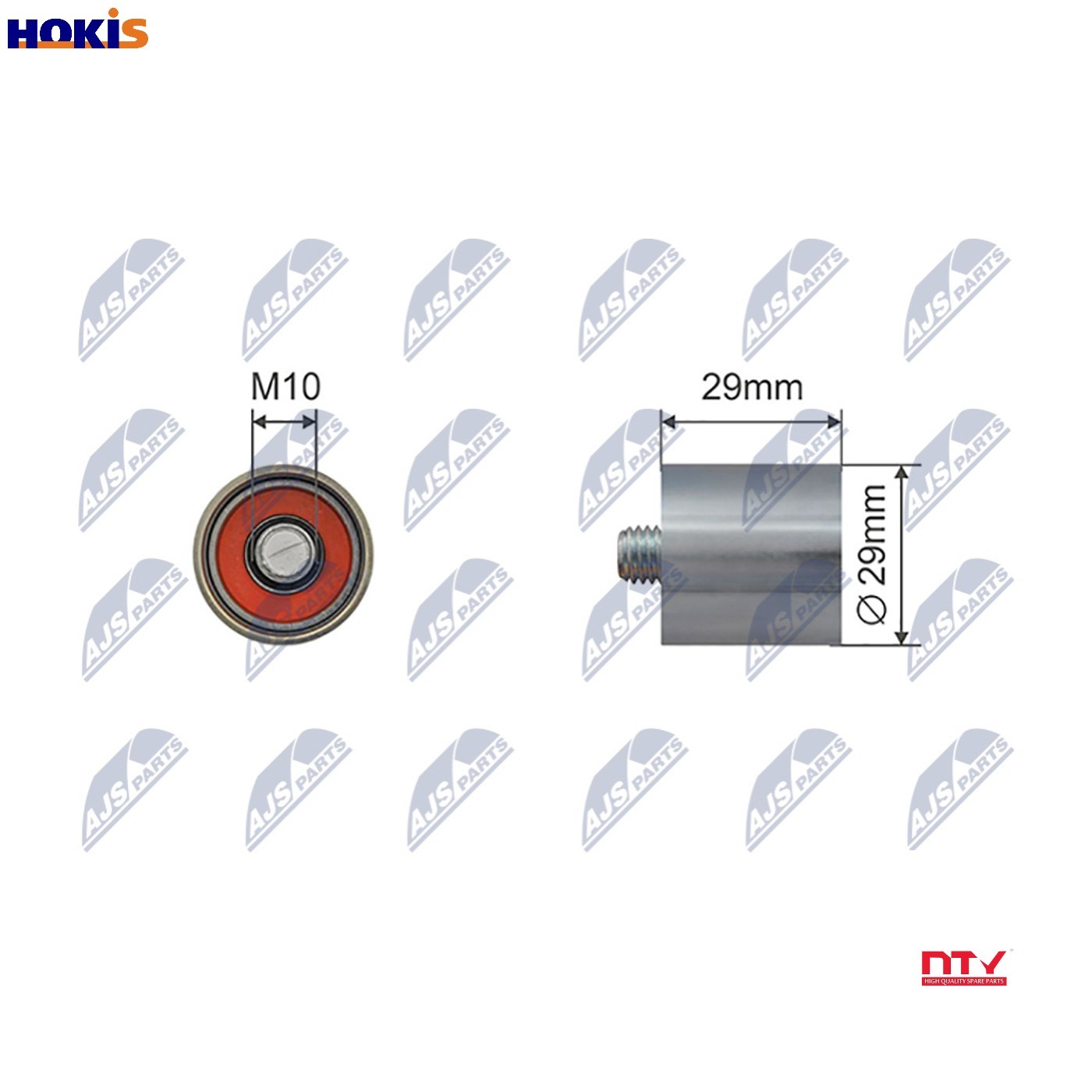 NTY Tensioner, Ribbed V-Belt Audi A1 11-, A3 96-, A4 94-16, A6 95-, TT 08-14 - Image 10